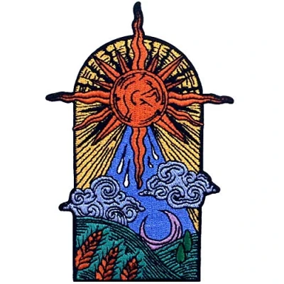 Afbeelding van ZEGIN De Sun Patch Geborduurde Applique Badge Ijzer Op Naai Embleem
