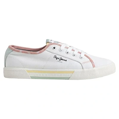 Afbeelding van Pepe Jeans Brady Bandan W Duurzame Sneaker voor dames, Wit, 3 UK