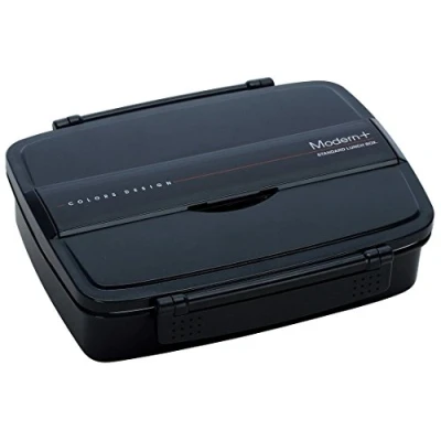 Afbeelding van Skater Japanse moderne/traditionele compartimentale bento doos, 870ml, eetstokjes