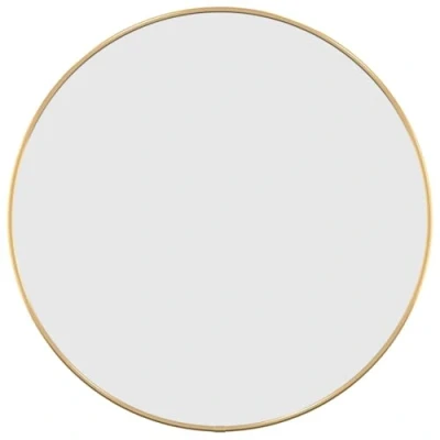 Afbeelding van vidaXL Wandspiegel rond Ø50 cm goudkleurig, wandspiegel, decoratieve spiegel, hangende muurspiegel, hangspiegel, spiegels, wandspiegels