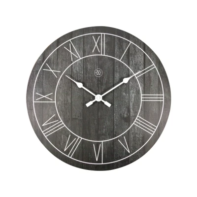 Afbeelding van Nextime Nx 7345Zw Wandklok Nxt Paul Dia 40Cm Hout Bruin