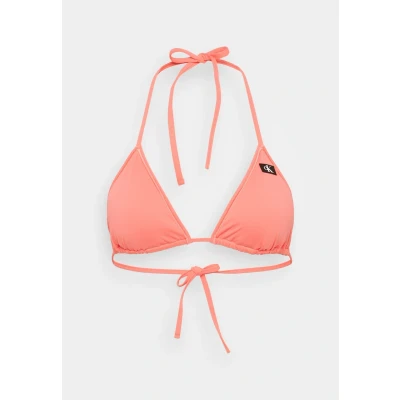 Afbeelding van Calvin Klein Swimwear Triangle Bikinitop, Dames, Maat: XS, Dazzling coral