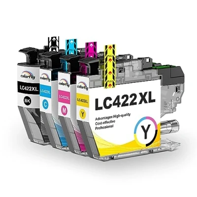 Afbeelding van LC422XL LC 422 XL inktcartridges, compatibel met 422VAL LC422 422XL cartridges voor MFC J5340DW, J5345DW, J5740DW, J6540DW, J6940DW, J5340DWE J6540DWE, verpakking