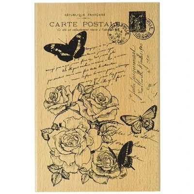 Afbeelding van Florilèges Design FHA213008 Scrapbooking stempel, shabby kaart, beige, 15 x 10 2,5 cm