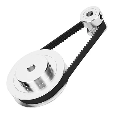 Afbeelding van Synchroon wiel en distributieriem 20/60 tanden Boring Aluminium distributiekatrol met sleutel voor 3D printers, freesmachines, CNC motordraaibanken, tandwielvormmachines