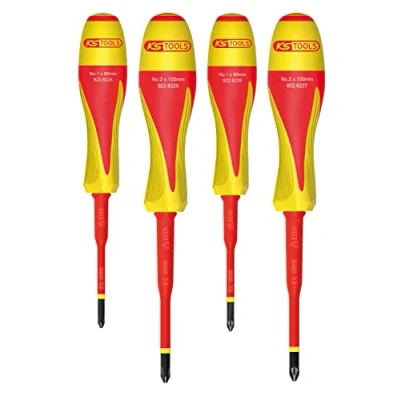 Afbeelding van Schroevendraaierset geïsoleerde klemmenblokken KS TOOLS Ultimate 4 stuks 922.6228