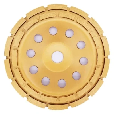 Afbeelding van APLUS Diamant slijpschijf 180 mm x 22,23 potschuurschijf dubbele rij voor beton steen metselwerk