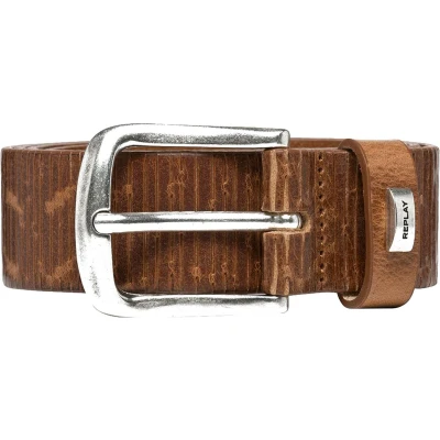 Afbeelding van REPLAY Leren Riem Belt W90 Tan Lichtbruin