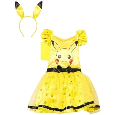 Afbeelding van Amscan Verkleedjurk Pickachu Meisjes Polyester Geel Maat 3 4