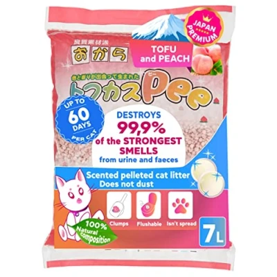 Afbeelding van Japan Premium Pet,Kattenbakvulling, klonterende kattenbakvulling, doorspoelbare kattenbakkorrels, kittenbakvulling, natuurlijke geurbestrijding 7 liter.