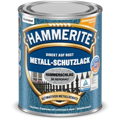 Afbeelding van HAMMERITE METALEN BESCHERMING LAK HAMERSLAG ZILBERGRIJS 750ML