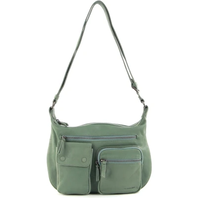 Afbeelding van FREDsBRUDER Leren Schoudertas Utility Collection Zippi Bag Sea Green Groene