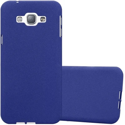 Afbeelding van Cadorabo Hoesje geschikt voor Samsung Galaxy A8 2015 in FROST DONKER BLAUW Beschermhoes gemaakt van flexibel TPU silicone Case Cover