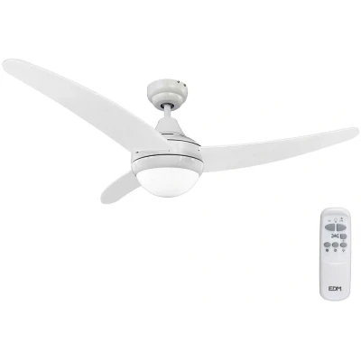 Afbeelding van Plafondventilator met licht EDM Egeo Wit 60 W