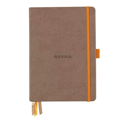 Afbeelding van Rhodia 118573C Goalbook Notitieboek, DIN A5, 14,8 x 21 cm, dot, praktisch en trendy, met vast deksel, 90 g wit papier, 120 vellen, grijs, 1 stuk