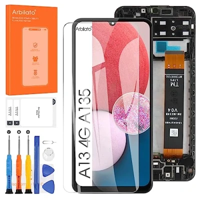 Afbeelding van Arbilato scherm voor Samsung Galaxy A13 4G Vervanging Lcd A135, SM A135F, A135M, A135U Touch Display Digitizer Vergadering Reparatie Onderdelen (Zwart met Frame)