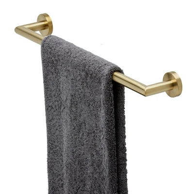 Afbeelding van Geesa nemox brushed gold collection handdoekhouder 45 cm wandmodel