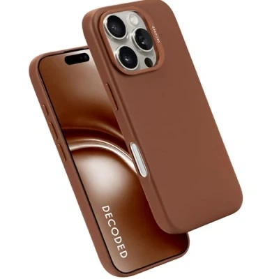 Afbeelding van DECODED Leren Hoesje voor iPhone 16 Pro Max Gemaakt van Premium ECCO Leer Geschikt MagSafe Bruin