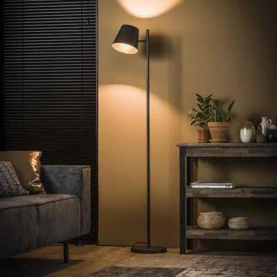 Afbeelding van AnLi Style Vloerlamp 1L verstelbare metalen kap