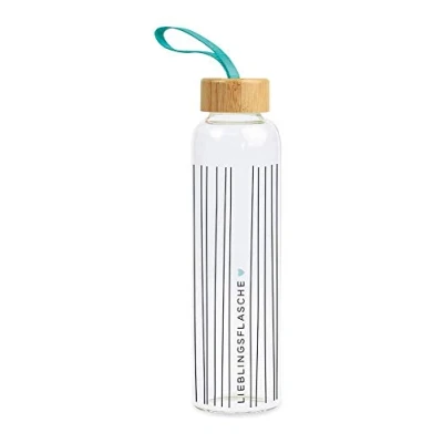 Afbeelding van Grafik Workshop drinkfles van glas met grappige spreuk greeplus 550 ml lievelingsfles