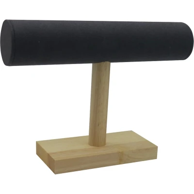 Afbeelding van Sieradenhouder Armbanden Hout en Fluweel 24x18x7 cm Zwart