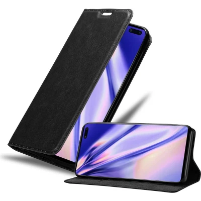 Afbeelding van Cadorabo Hoesje geschikt voor Samsung Galaxy S10 5G in ZWARTE NACHT Beschermhoes Case magnetische sluiting Cover
