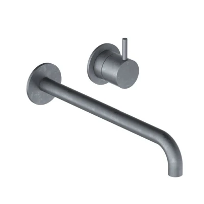 Afbeelding van Hotbath Cobber 2 gats inbouw wastafelkraan 25cm verouderd ijzer