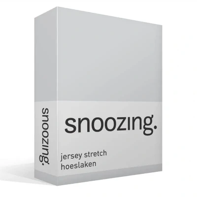Afbeelding van Snoozing Jersey Stretch Hoeslaken Tweepersoons 120/130x200/220 cm Grijs