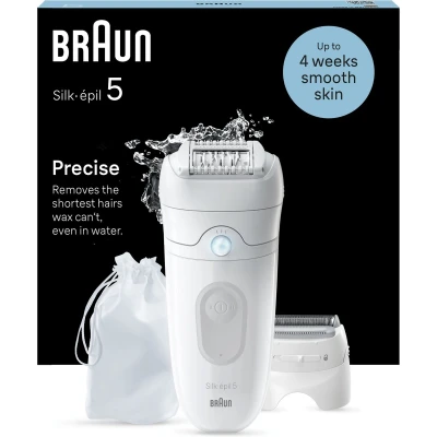 Afbeelding van Braun Silk·épil 5 Epilator Voor Eenvoudige Ontharing Langdurig Gladde Huid 041 Wit/grijs