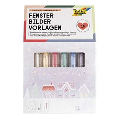 Afbeelding van Sjablonen + 7 markers, Cozy Winter