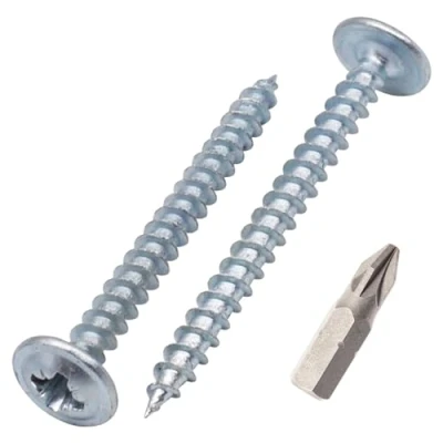 Afbeelding van SKIR&#039;CO (100 stuks) Verzinkt staal 3,5 x 35 mm Houtschroeven, metalen schroeven, waferkop, Pozidriv, zelftappend