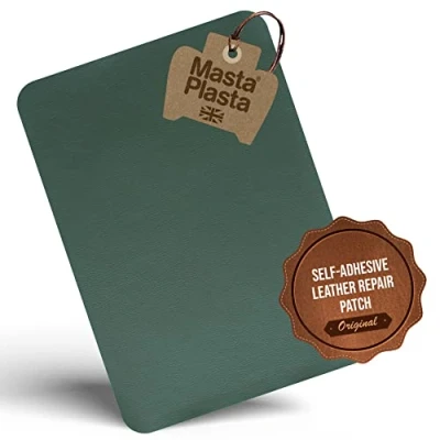 Afbeelding van MastaPlasta Originele zelfklevende lederen reparatiepatch groen, 28 x 20 cm, instant bekleding kwaliteit krassen en scheuren reparatie voor banken, auto interieurs, tassen, vinyl meer