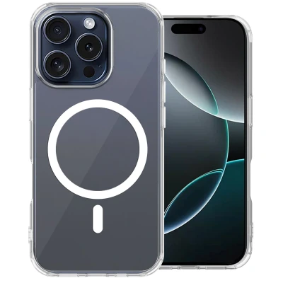Afbeelding van Apple iPhone 16 Pro MagSafe Hoesje Siliconen en TPU (zacht) imoshion Backcover/Softcase Transparant Telefoonhoesje