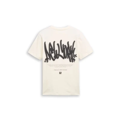 Afbeelding van TOM Tailor MIT TEXT Tshirt print voor kinderen, Maat: 176, Wool white