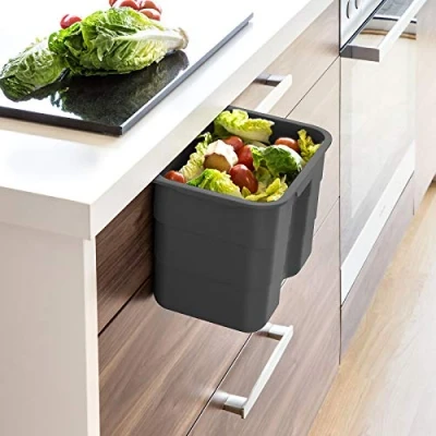 Afbeelding van SOTECH multifunctionele bak Biobin, antraciet, met deksel, 4,2 l, hangfunctie, maten: 170 x 227 172 mm