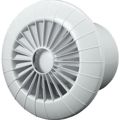 Afbeelding van Badkamerventilator rond diameter 100 mm wit 100BB