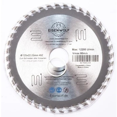 Afbeelding van Zaagblad 125 mm, voor houten doorslijpschijven, rond, mm x 22 40 tanden