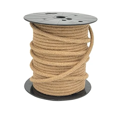 Afbeelding van 10 meter 3 aderig textielkabel stoffen kabel slinger lampkabel x 0,75 3G0,75 jute (hennep)