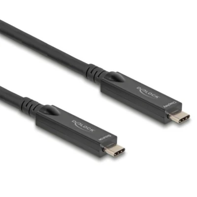 Afbeelding van Delock Aktives Optisches USB C™ 8K Video + Daten PD Kabel 8 m HQ