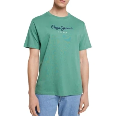 Afbeelding van Pepe Jeans EGGO Tshirt print, Heren, Maat: XS, Jungle green
