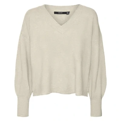 Afbeelding van VERO MODA VMJUPITER LS V hals trui BF, berk, S