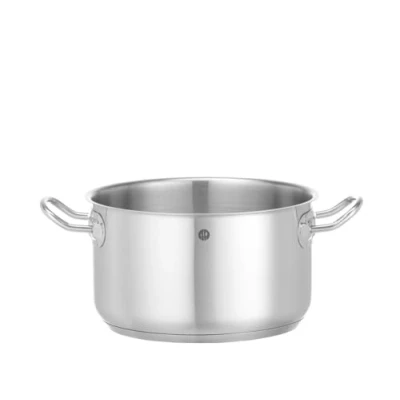 Afbeelding van HENDI Kookpan, medium, zonder deksel, vleespan, geschikt voor gasfornuizen, inductiekookplaten, elektrische kookplaten, keramische vaatwasmachinebestendig, 3,5L, ø200x(H)115mm, RVS