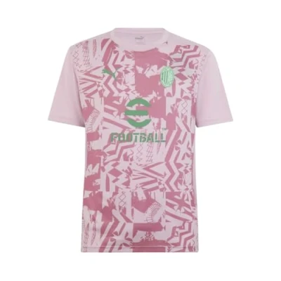 Afbeelding van Puma AC Milan Prematch Sport Tshirt, Heren, Maat: XL, Grape mist