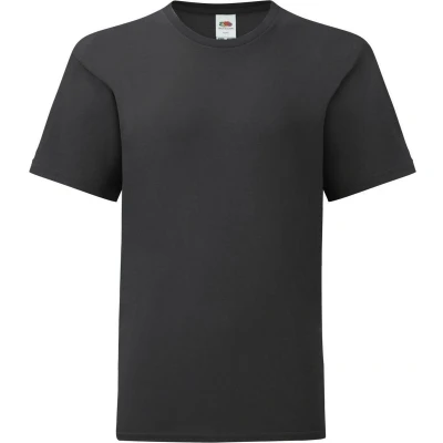 Afbeelding van Fruit Of The Loom Iconisch T shirt Kinderen / Kinder (Zwart)
