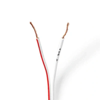 Afbeelding van Luidsprekerkabel op rol 15 meter (0.75 mm², 100% koper, Wit)