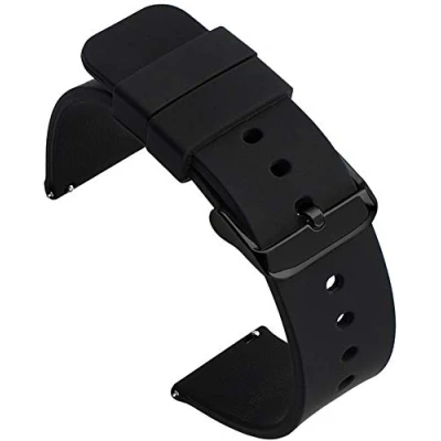 Afbeelding van Shieranlee 22mm Strap Rubber Quick Release Vlinder Gesp band voor Galaxy Horloge 3 45mm/Galaxy 46mm/Gear S3 Frontier/Classic/Moto 360 2e Gen 46mm/Huawei GT 2/Ticwatch Pro