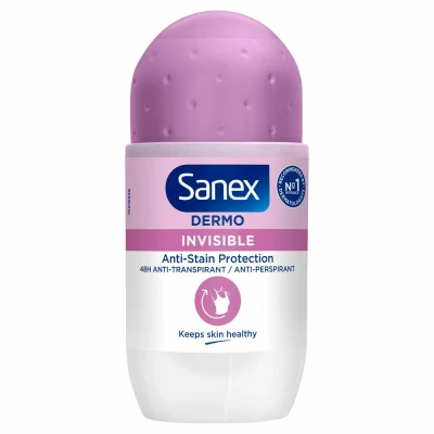 Afbeelding van 6x Sanex Deodorant Roller Dermo Invisible 50 ml