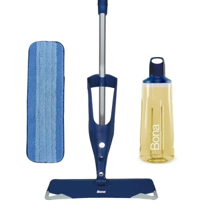 Afbeelding van Bona Premium Spray Mops voor vloeren, geolied hout, vloerdweilen het reinigen van vloeren incl. 1x geoliede houten vloerreiniger vloeibare cartridge 850ml &amp; microvezelpad