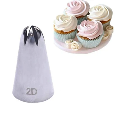 Afbeelding van Big Size Cream Cake Icing Piping Nozzles Gebak Tips Fondant Decorating Tip Roestvrij Staal Nozzle Bakken