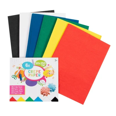 Afbeelding van Creative Craft Group Crêpepapier 6 Kleuren, 50x250cm